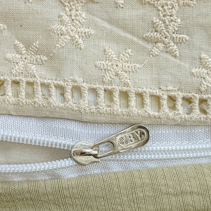 91家纺网 家纺一手货源 找家纺 梦莱斯 2025新款云感木棉皱皱双层纱全棉花边四件套 春晓