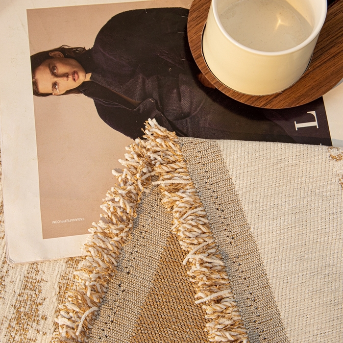 91家纺网 家纺一手货源 找家纺 沐沐家纺 2026新款宛柔沙发巾 驼色