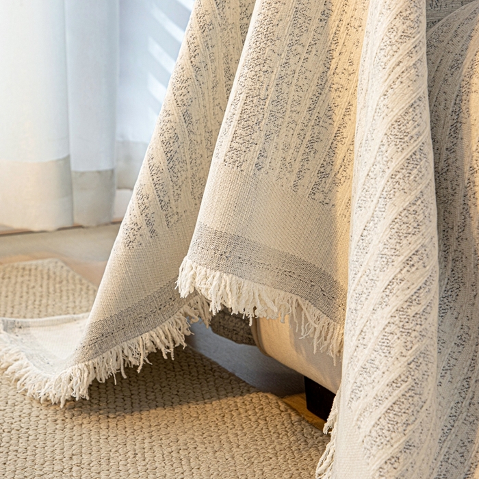 91家纺网 家纺一手货源 找家纺 沐沐家纺 2026新款宛柔沙发巾 灰色