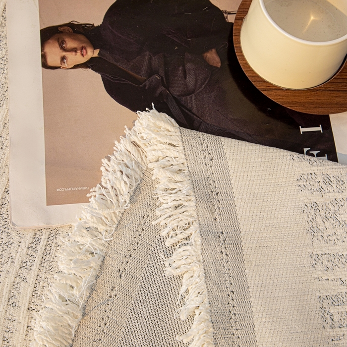 91家纺网 家纺一手货源 找家纺 沐沐家纺 2026新款宛柔沙发巾 灰色