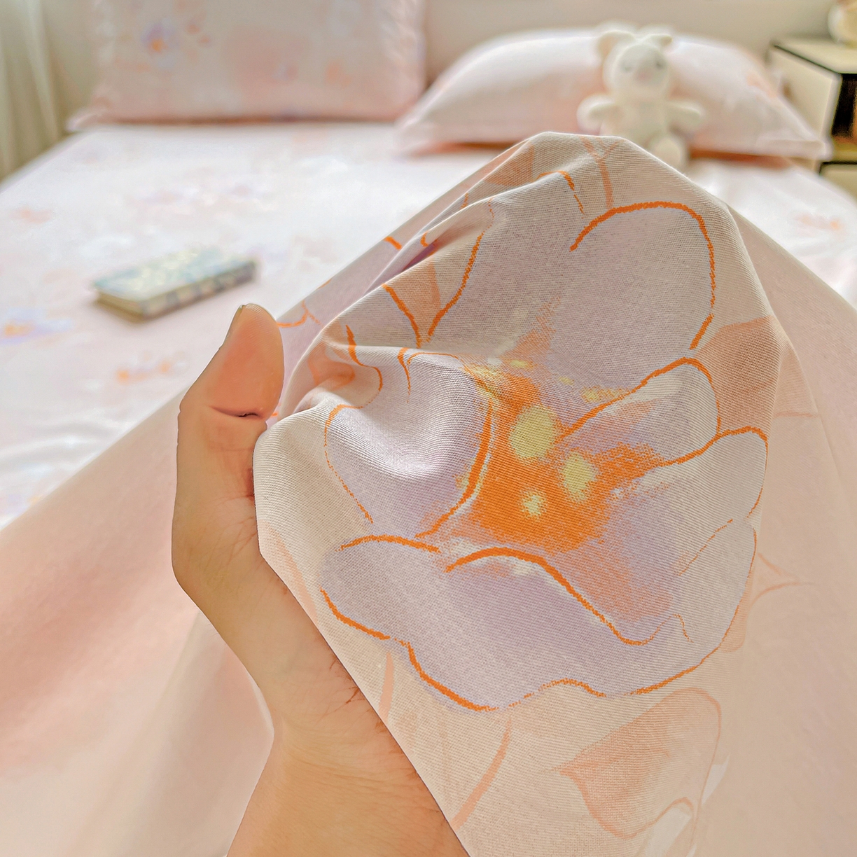 91家纺网 家纺一手货源 找家纺 恩泽家纺 2025新款加厚全棉纯棉印花系列床单单件-单床单 娇姿