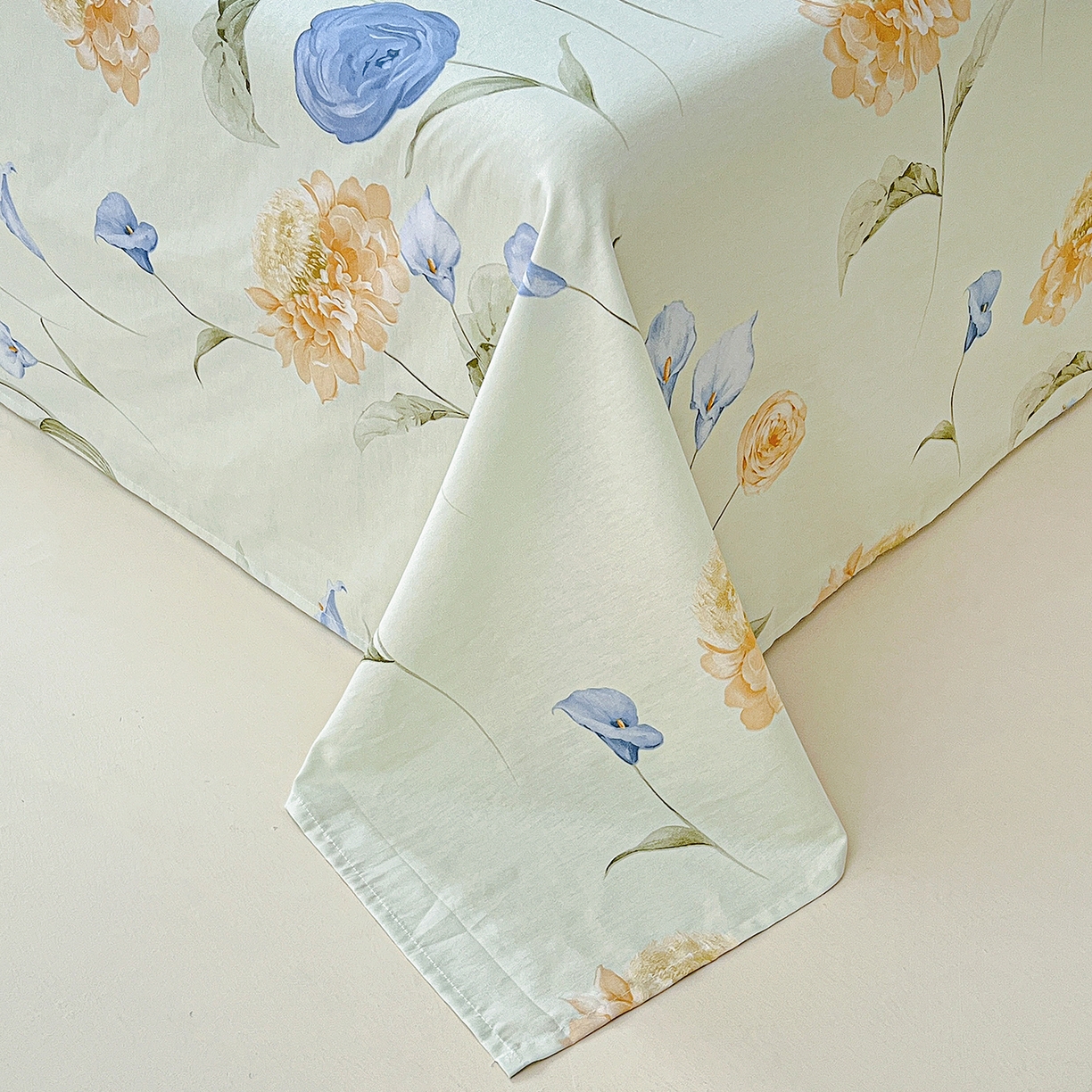 91家纺网 家纺一手货源 找家纺 恩泽家纺 2025新款加厚全棉纯棉印花系列床单单件-单床单 锦花缘