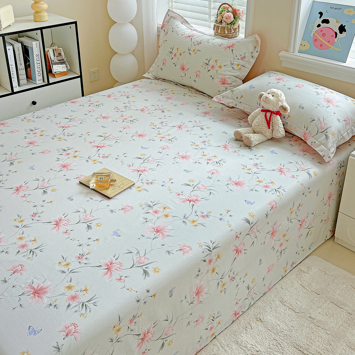 91家纺网 家纺一手货源 找家纺 恩泽家纺 2025新款加厚全棉纯棉印花系列床单单件-单床单 沐春风