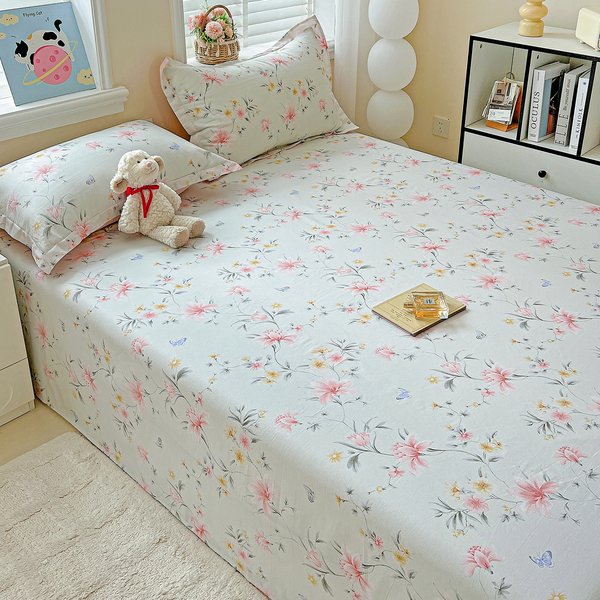 91家纺网 家纺一手货源 找家纺 恩泽家纺 2025新款加厚全棉纯棉印花系列床单单件-单床单 沐春风