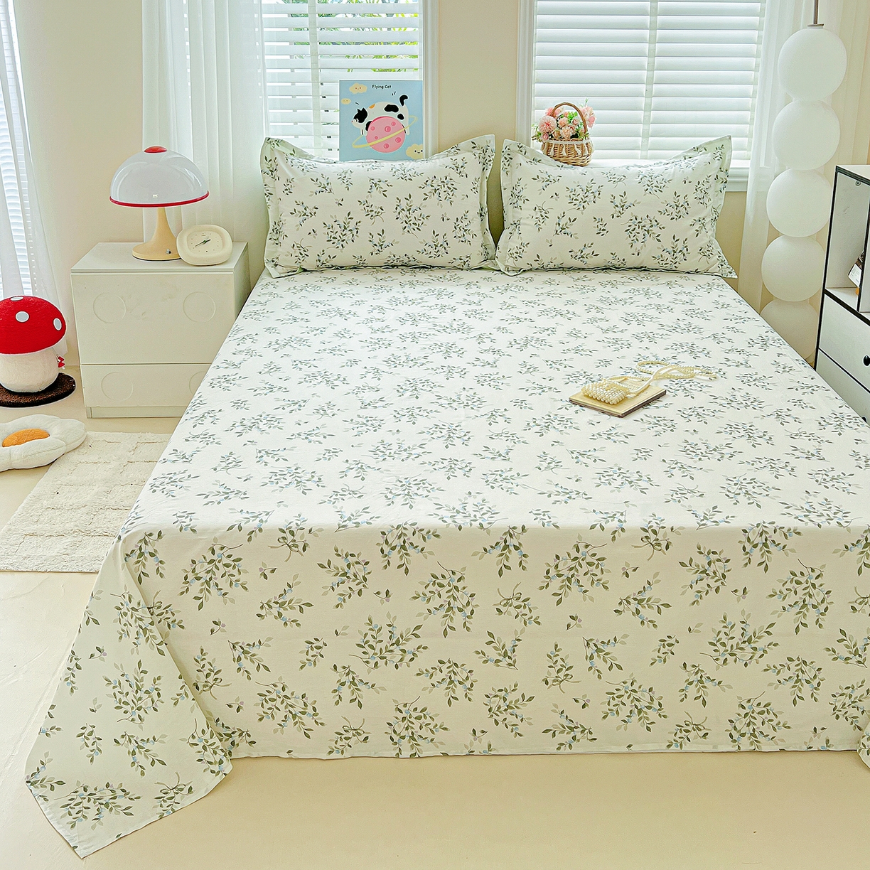 91家纺网 家纺一手货源 找家纺 恩泽家纺 2025新款加厚全棉纯棉印花系列床单单件-单床单 硕果累累