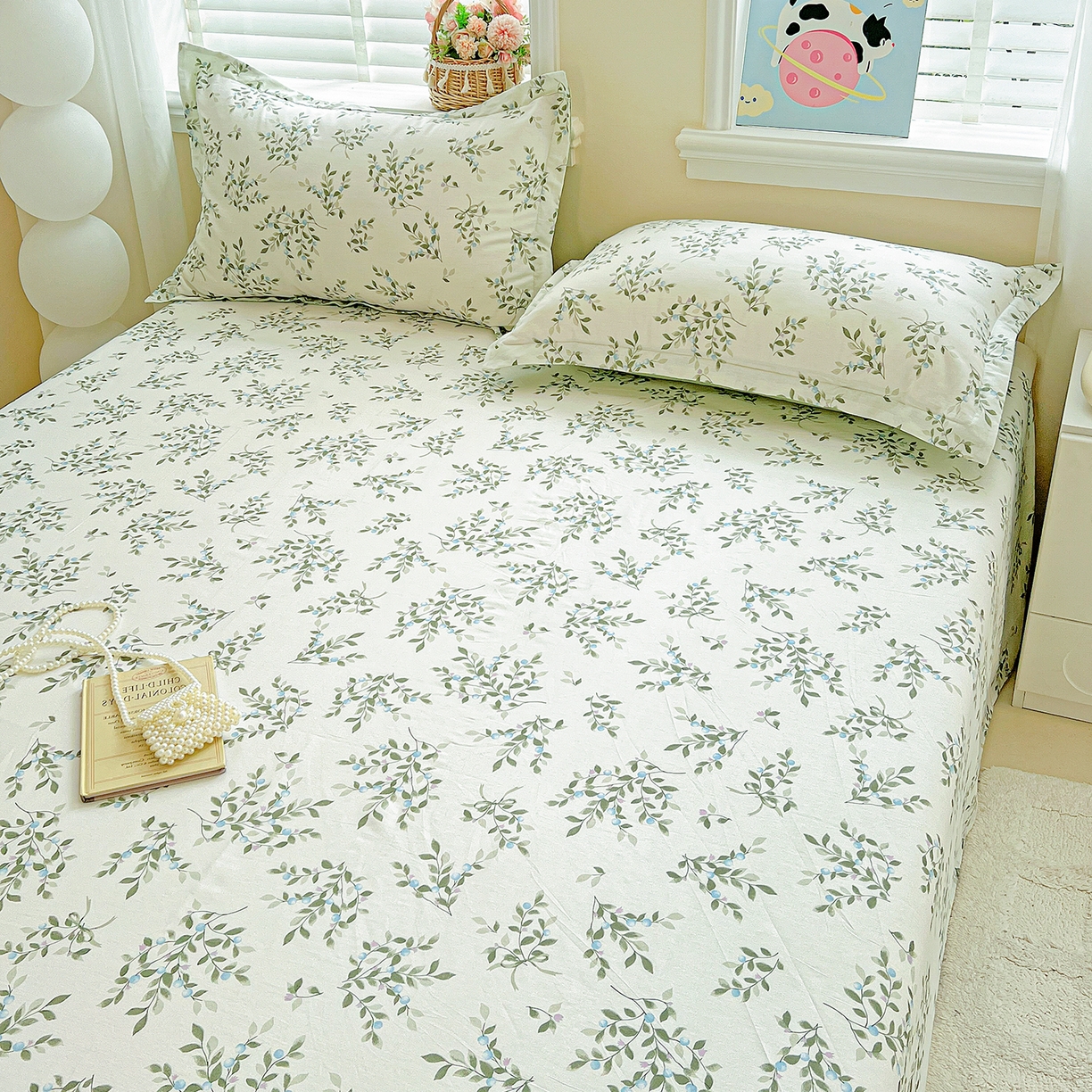 91家纺网 家纺一手货源 找家纺 恩泽家纺 2025新款加厚全棉纯棉印花系列床单单件-单床单 硕果累累