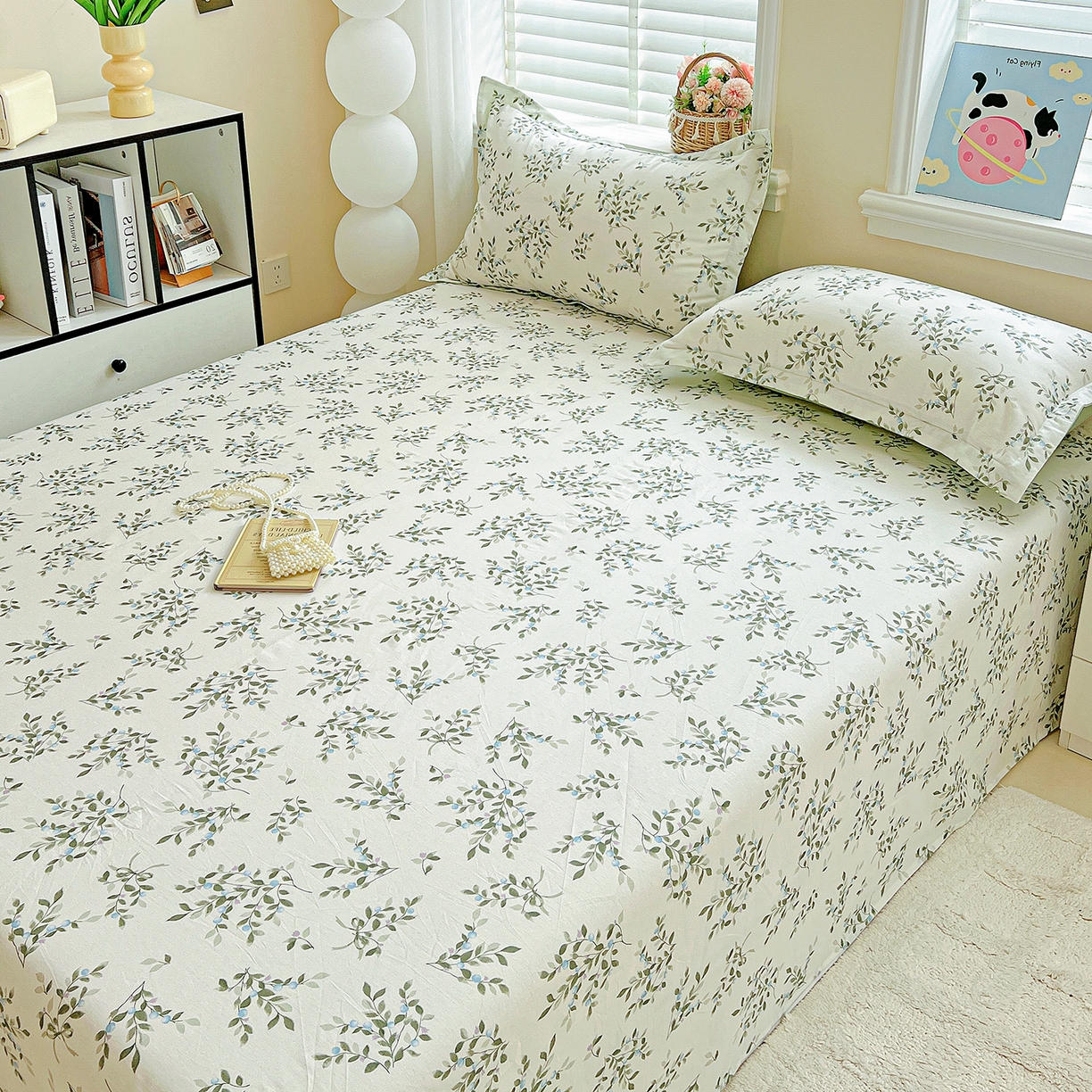 91家纺网 家纺一手货源 找家纺 恩泽家纺 2025新款加厚全棉纯棉印花系列床单单件-单床单 硕果累累