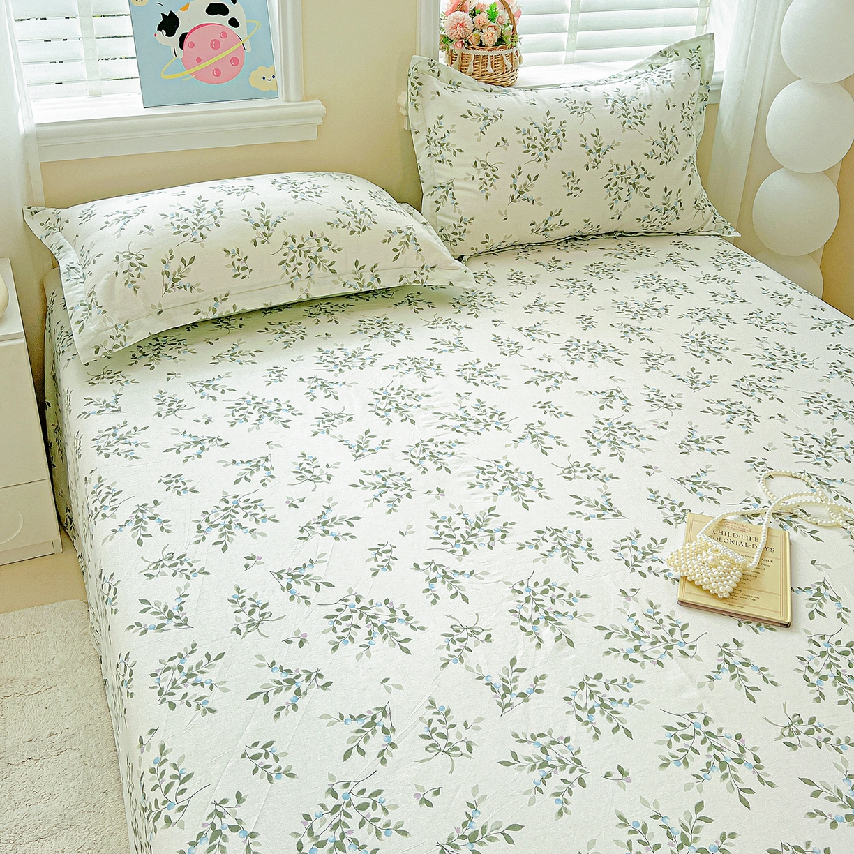 91家纺网 家纺一手货源 找家纺 恩泽家纺 2025新款加厚全棉纯棉印花系列床单单件-单床单 硕果累累