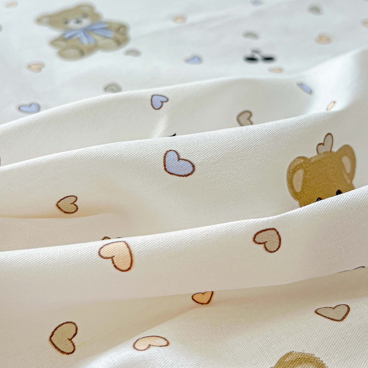 91家纺网 家纺一手货源 找家纺 恩泽家纺 2025新款加厚全棉纯棉印花系列床单单件-单床单 天使熊