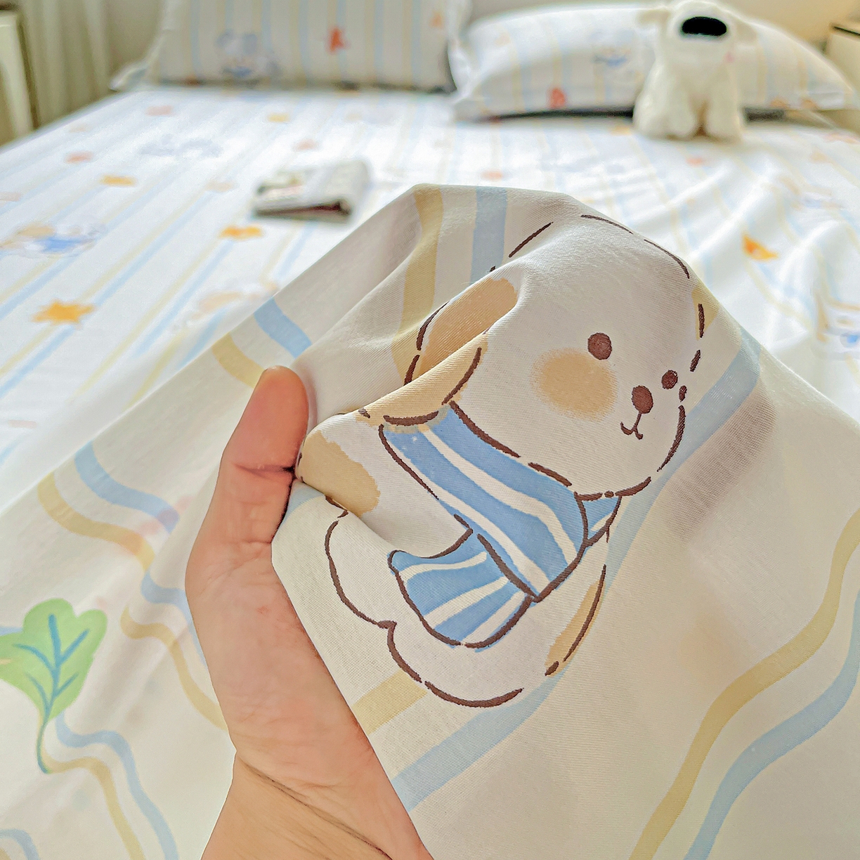 91家纺网 家纺一手货源 找家纺 恩泽家纺 2025新款加厚全棉纯棉印花系列床单单件-单床单 甜美派