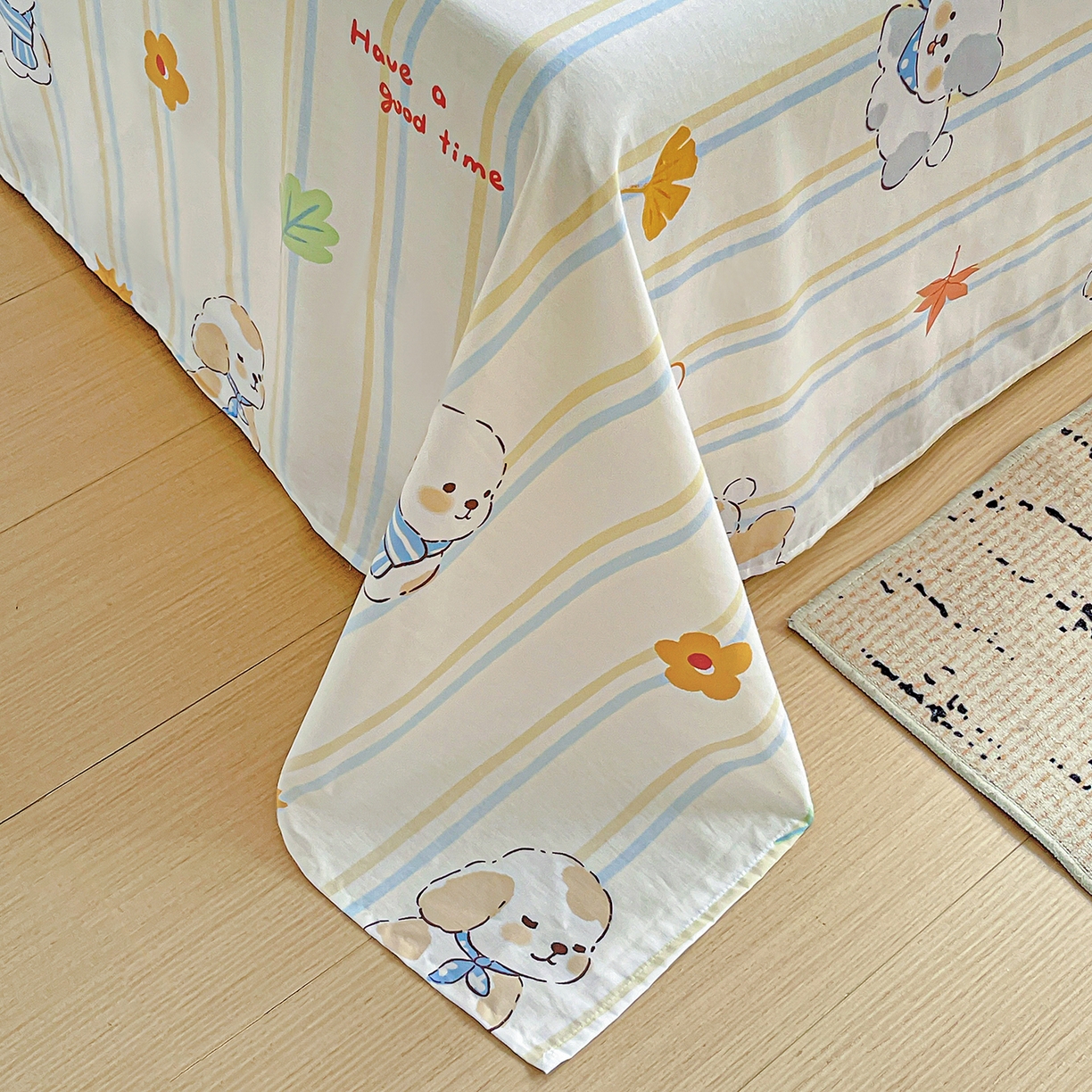 91家纺网 家纺一手货源 找家纺 恩泽家纺 2025新款加厚全棉纯棉印花系列床单单件-单床单 甜美派