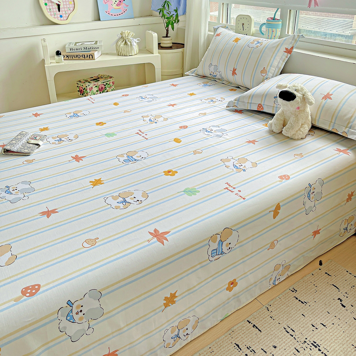 91家纺网 家纺一手货源 找家纺 恩泽家纺 2025新款加厚全棉纯棉印花系列床单单件-单床单 甜美派