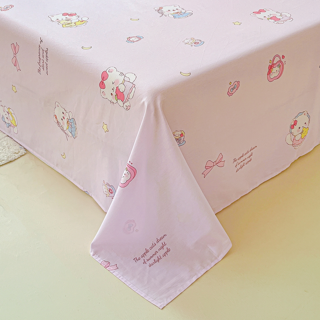 91家纺网 家纺一手货源 找家纺 恩泽家纺 2025新款加厚全棉纯棉印花系列床单单件-单床单 甜心玩伴