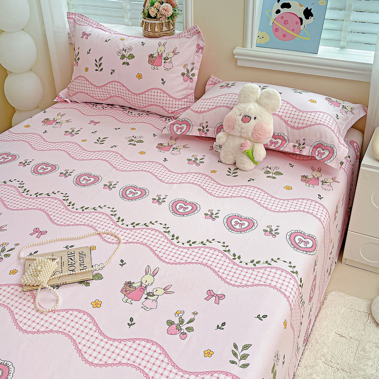 91家纺网 家纺一手货源 找家纺 恩泽家纺 2025新款加厚全棉纯棉印花系列床单单件-单床单 唯美