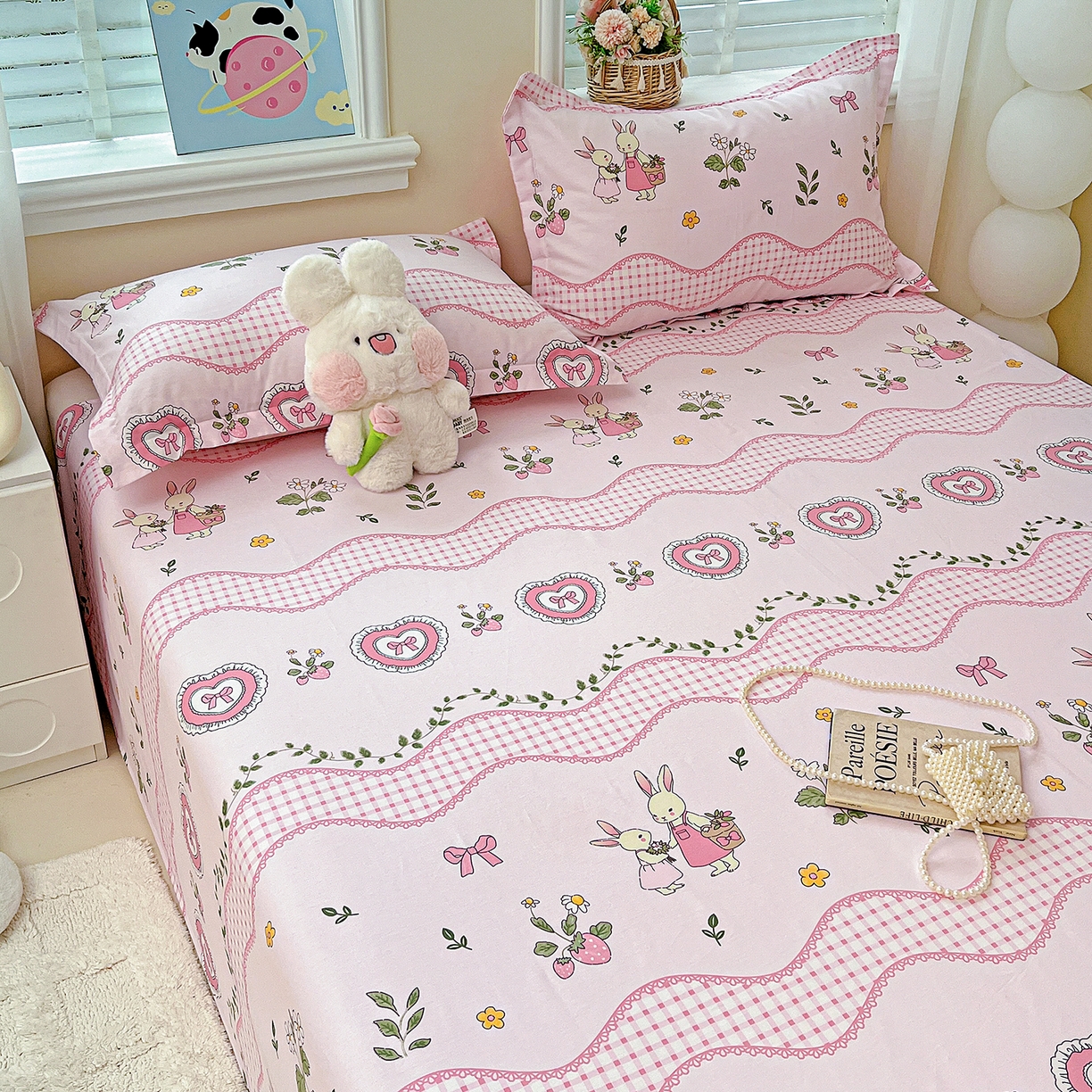 91家纺网 家纺一手货源 找家纺 恩泽家纺 2025新款加厚全棉纯棉印花系列床单单件-单床单 唯美