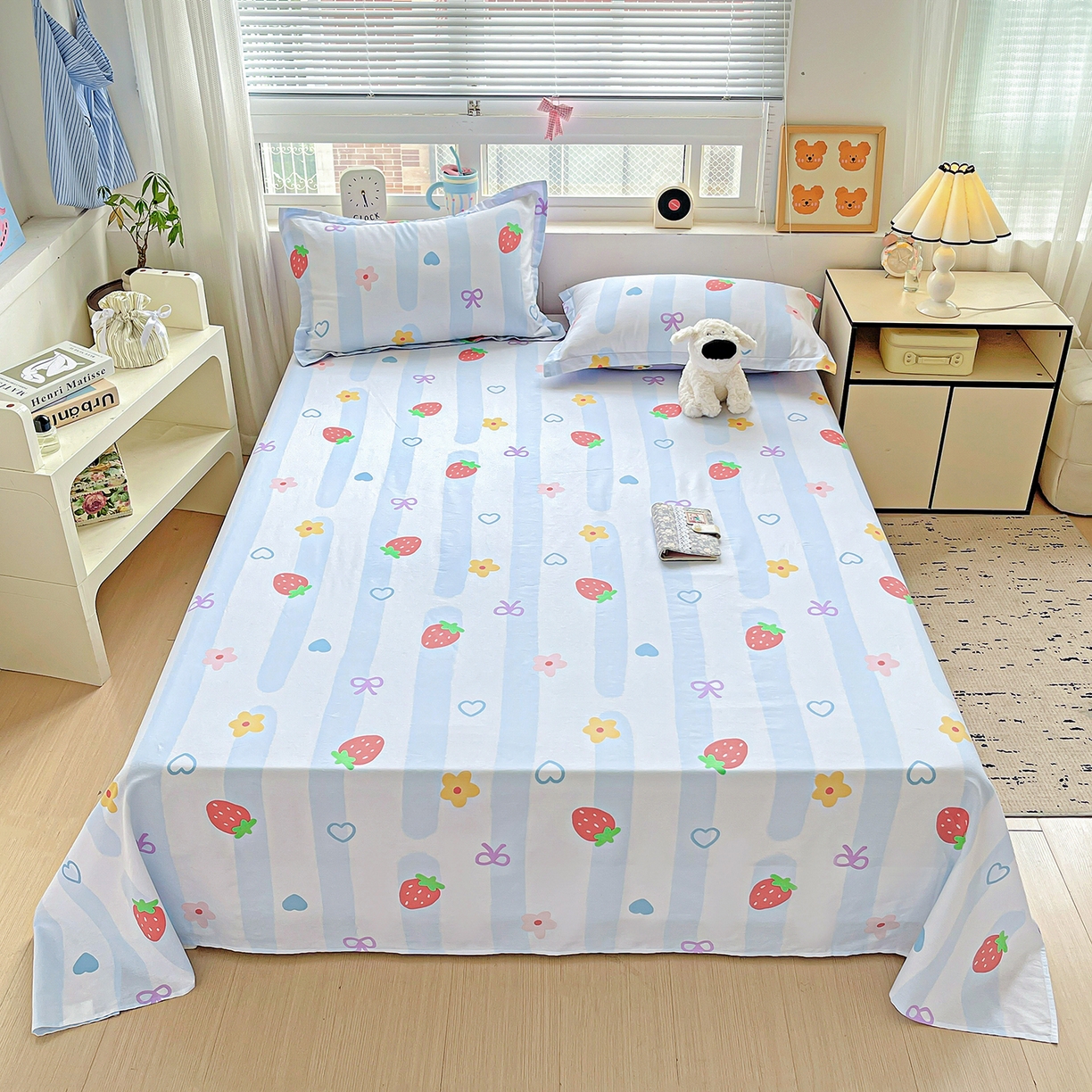 恩泽家纺 2025新款加厚全棉纯棉印花系列床单单件-单床单 心之恋