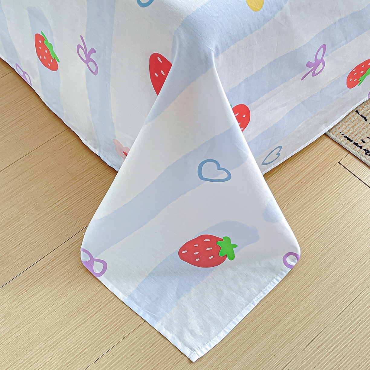 91家纺网 家纺一手货源 找家纺 恩泽家纺 2025新款加厚全棉纯棉印花系列床单单件-单床单 心之恋