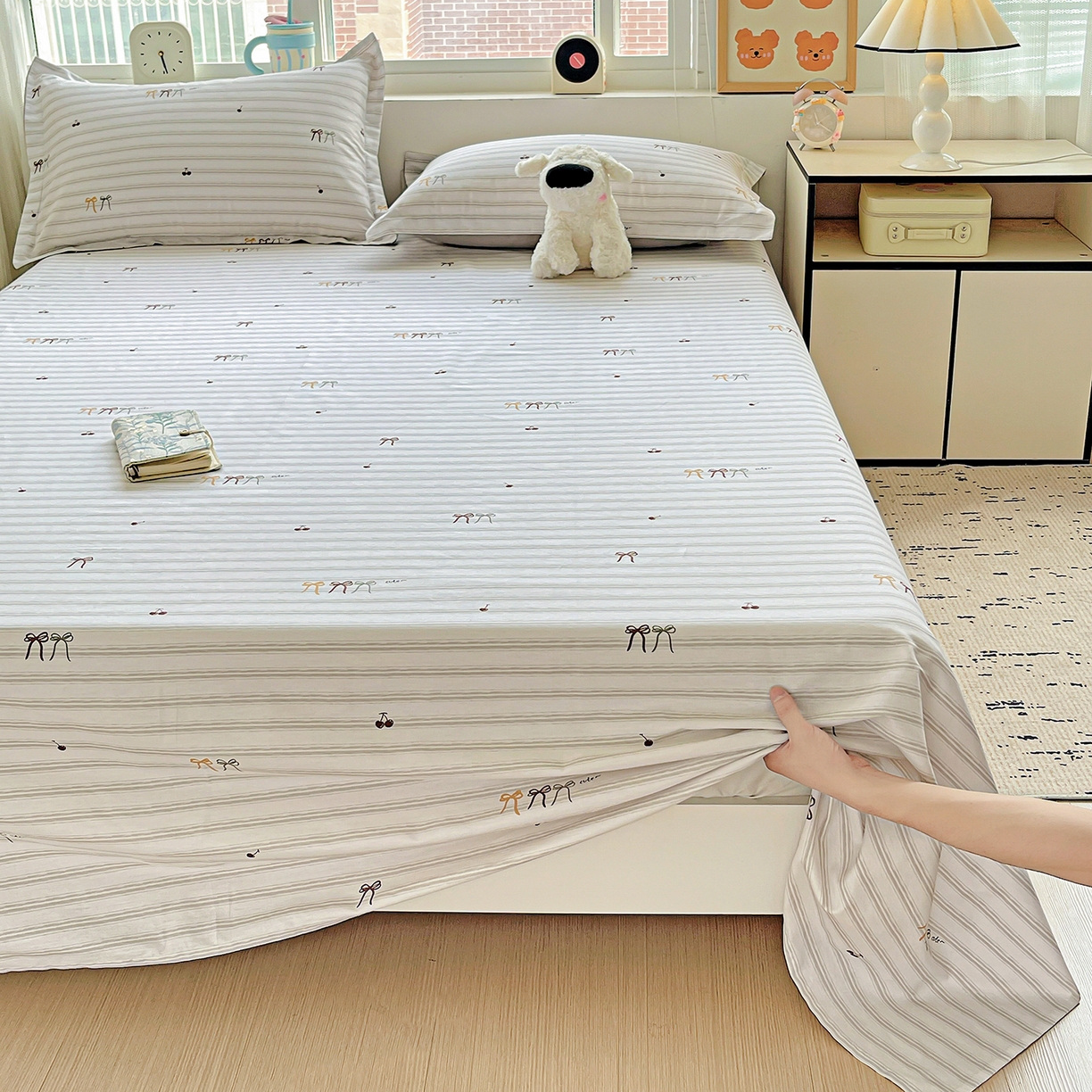 91家纺网 家纺一手货源 找家纺 恩泽家纺 2025新款加厚全棉纯棉印花系列床单单件-单床单 自由派