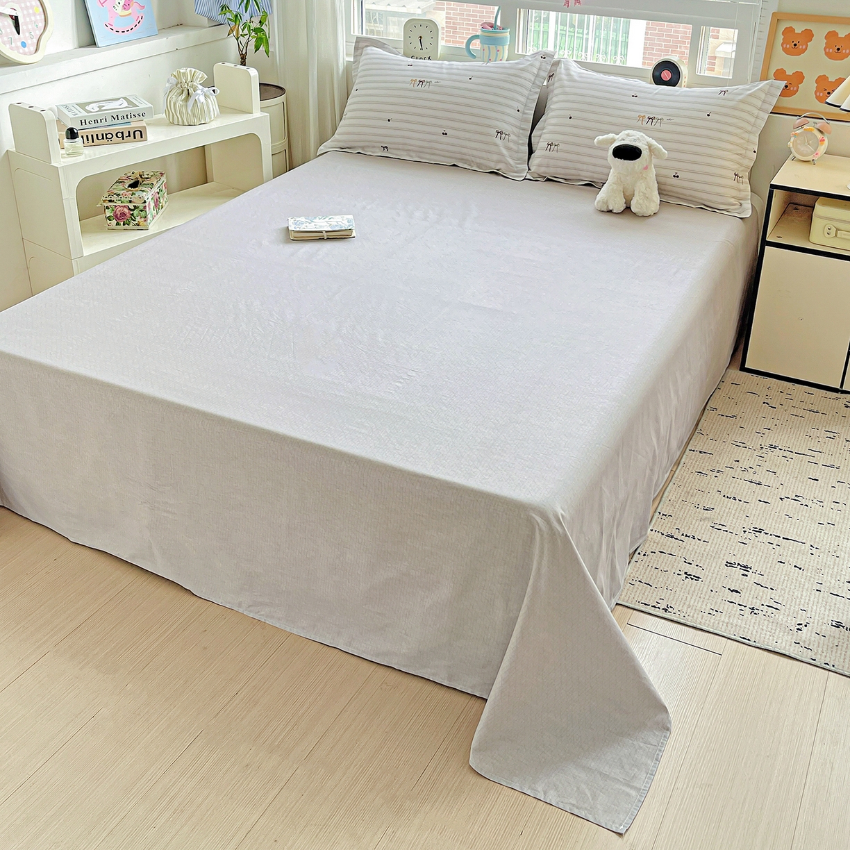 91家纺网 家纺一手货源 找家纺 恩泽家纺 2025新款加厚全棉纯棉印花系列床单单件-单床单 自由派