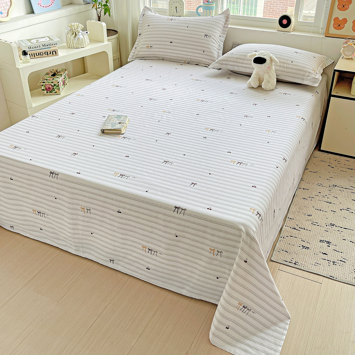 91家纺网 家纺一手货源 找家纺 恩泽家纺 2025新款加厚全棉纯棉印花系列床单单件-单床单 自由派