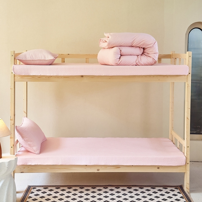 91家纺网 家纺一手货源 找家纺 （总）梦莱斯2025新款皱皱棉学生款床盖三件套