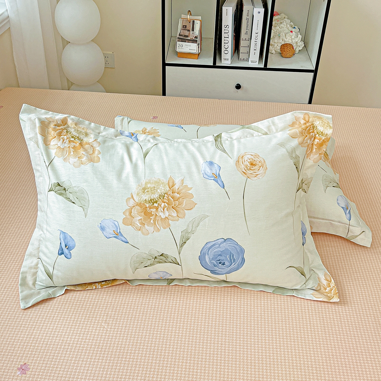 91家纺网 家纺一手货源 找家纺 恩泽家纺 2025新款加厚全棉纯棉印花系列枕套单件-单枕套 锦花缘