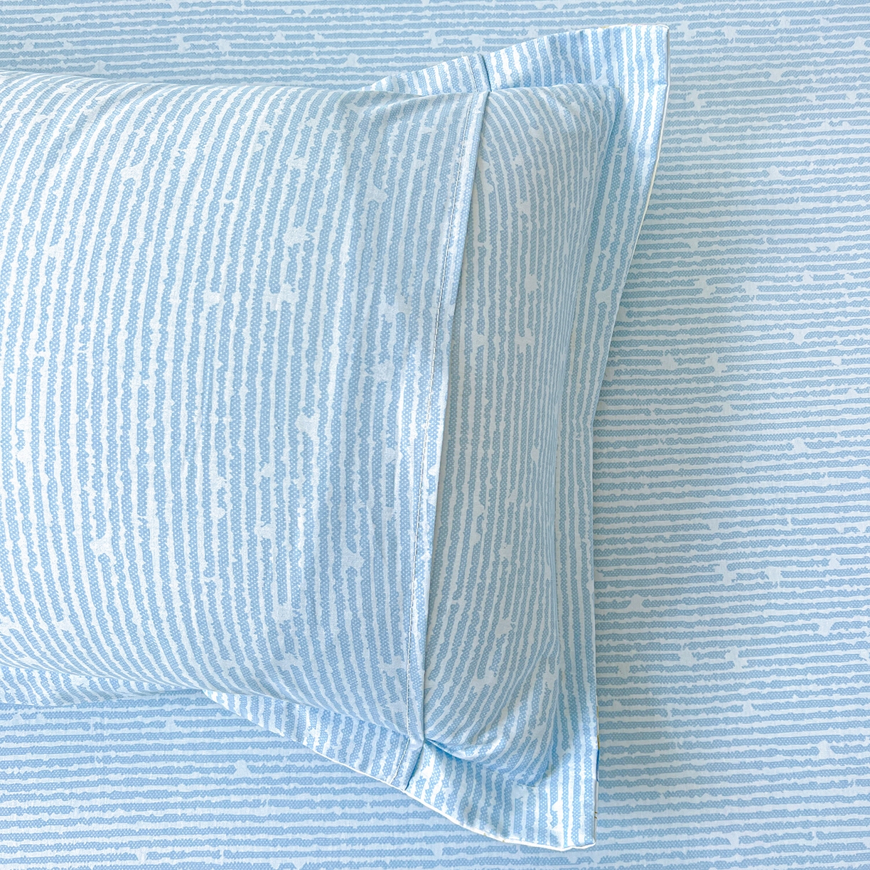 91家纺网 家纺一手货源 找家纺 恩泽家纺 2025新款加厚全棉纯棉印花系列枕套单件-单枕套 镜花水月