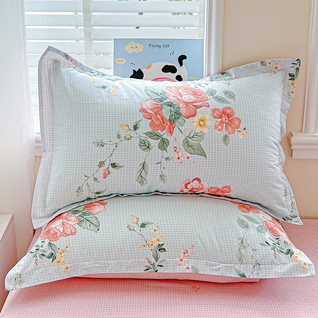 恩泽家纺 2025新款加厚全棉纯棉印花系列枕套单件-单枕套 洛川花海