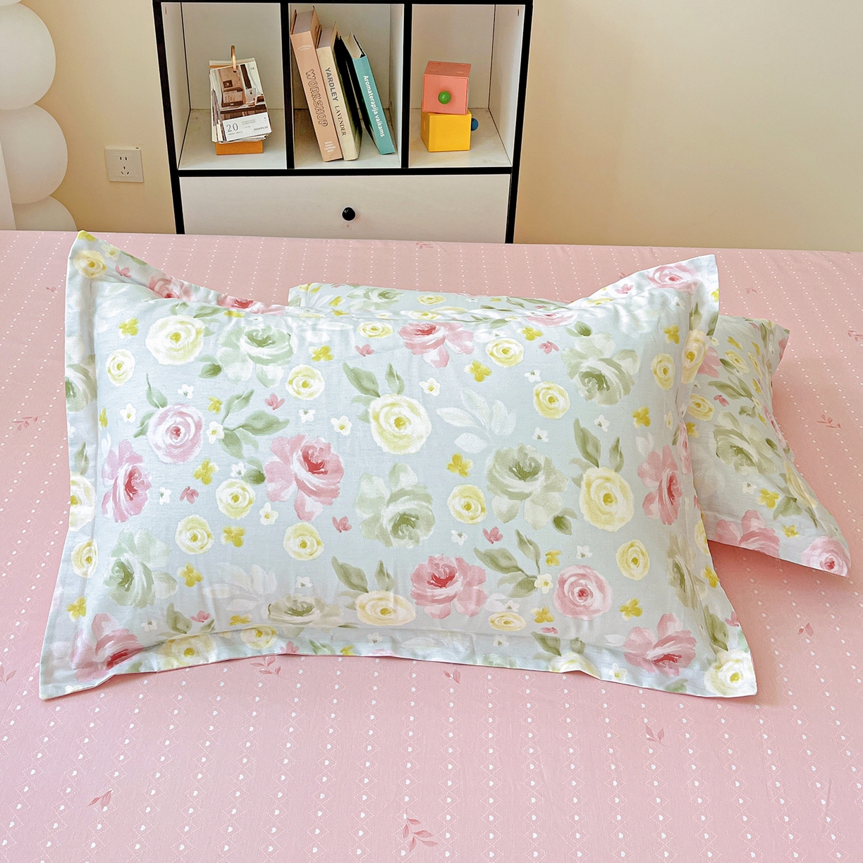 91家纺网 家纺一手货源 找家纺 恩泽家纺 2025新款加厚全棉纯棉印花系列枕套单件-单枕套 满园芬芳