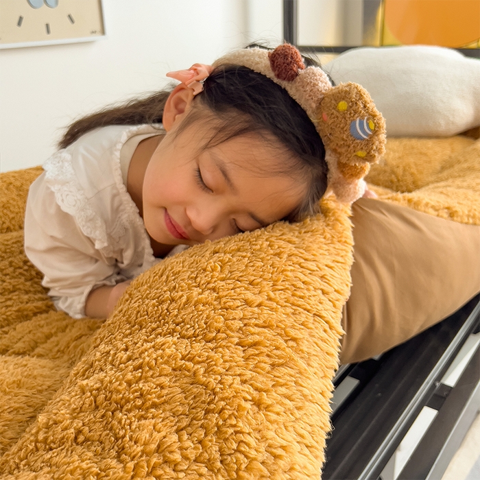 91家纺网 家纺一手货源 找家纺 缦纱 2025新款保暖羊羔绒暖冬床垫学生季宿舍床垫-学生床垫 咖啡色