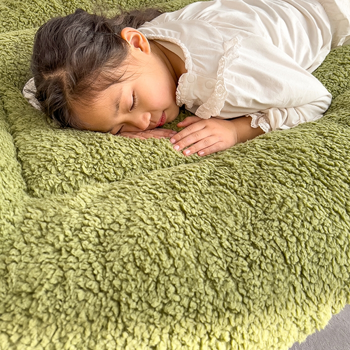 91家纺网 家纺一手货源 找家纺 缦纱 2025新款保暖羊羔绒暖冬床垫学生季宿舍床垫-学生床垫 绿色