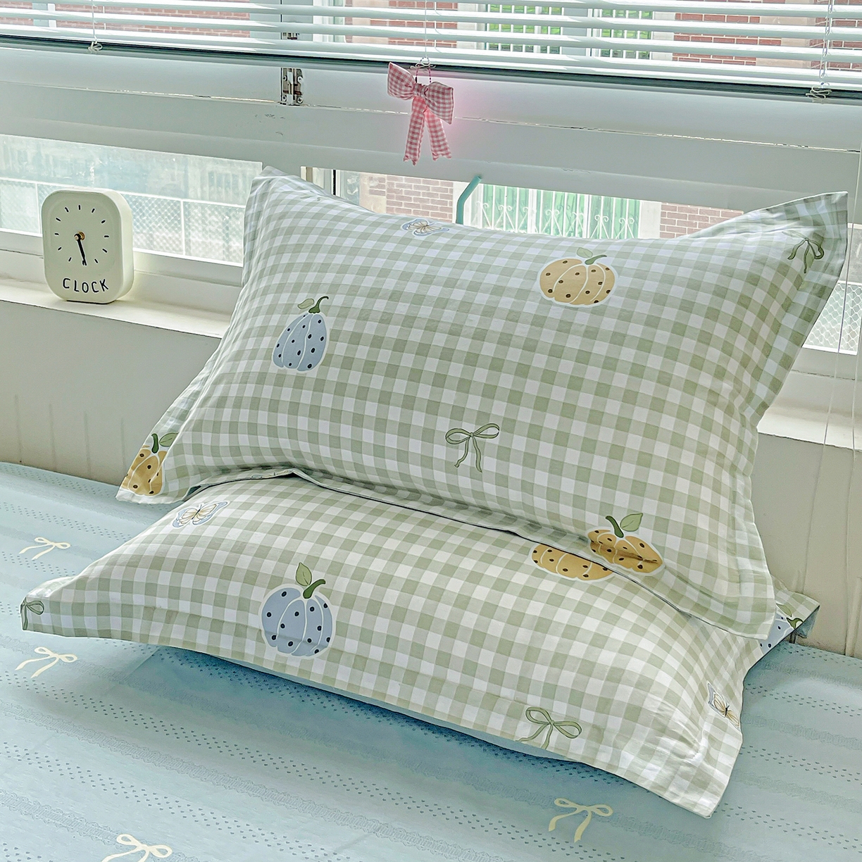 91家纺网 家纺一手货源 找家纺 恩泽家纺 2025新款加厚全棉纯棉印花系列枕套单件-单枕套 南瓜小贝