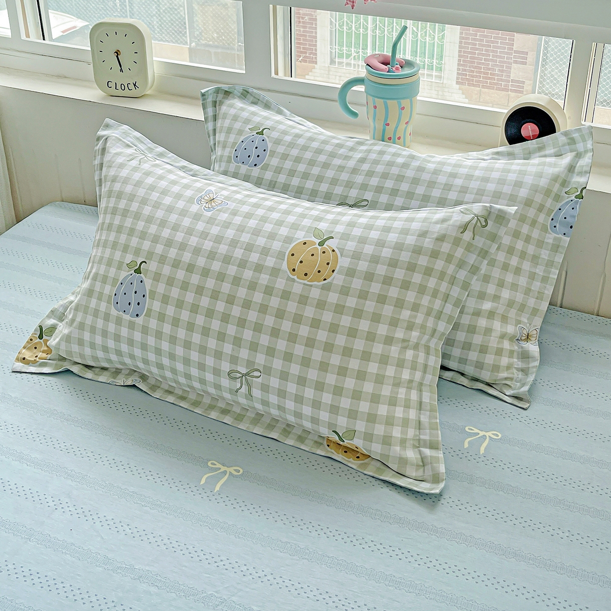 91家纺网 家纺一手货源 找家纺 恩泽家纺 2025新款加厚全棉纯棉印花系列枕套单件-单枕套 南瓜小贝