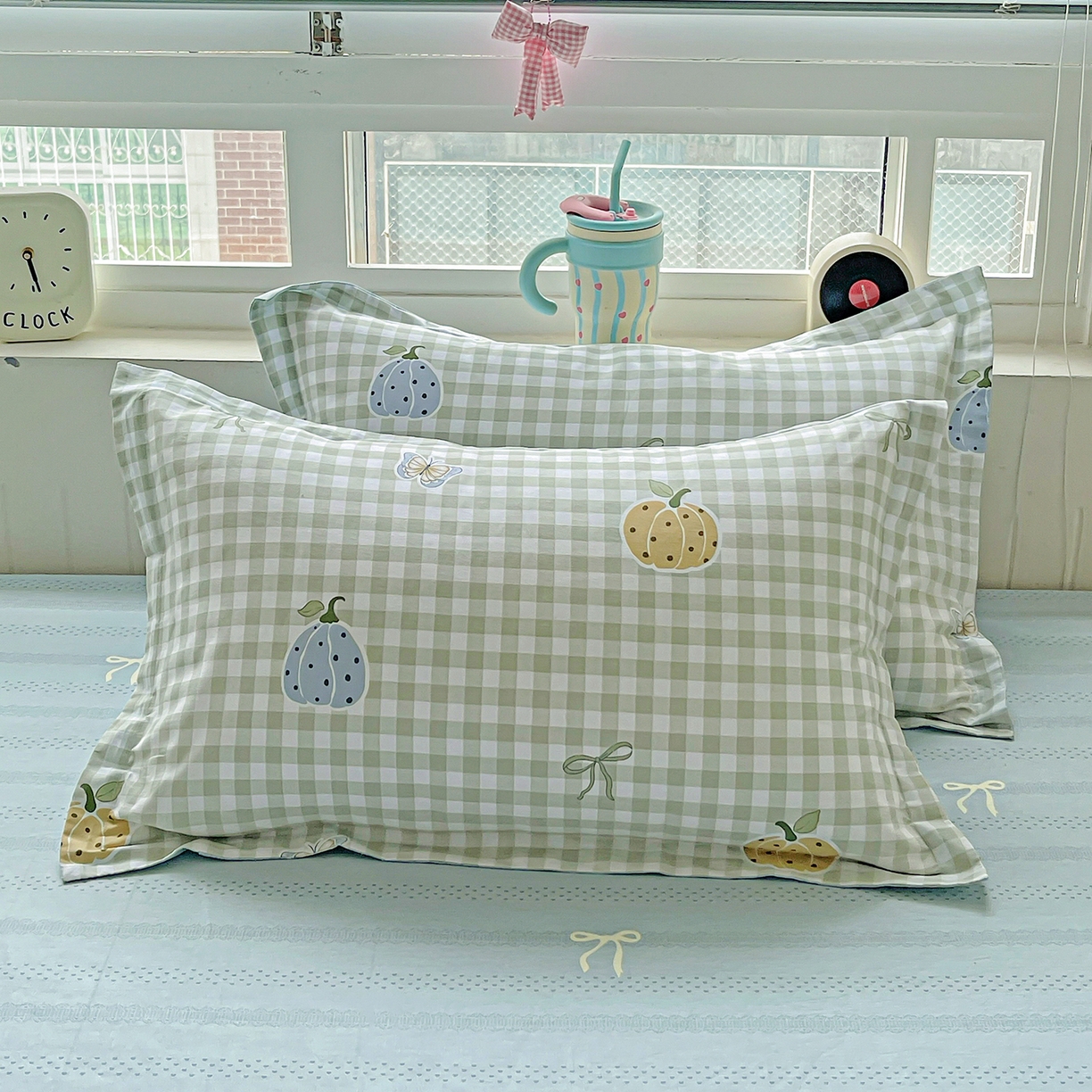 91家纺网 家纺一手货源 找家纺 恩泽家纺 2025新款加厚全棉纯棉印花系列枕套单件-单枕套 南瓜小贝