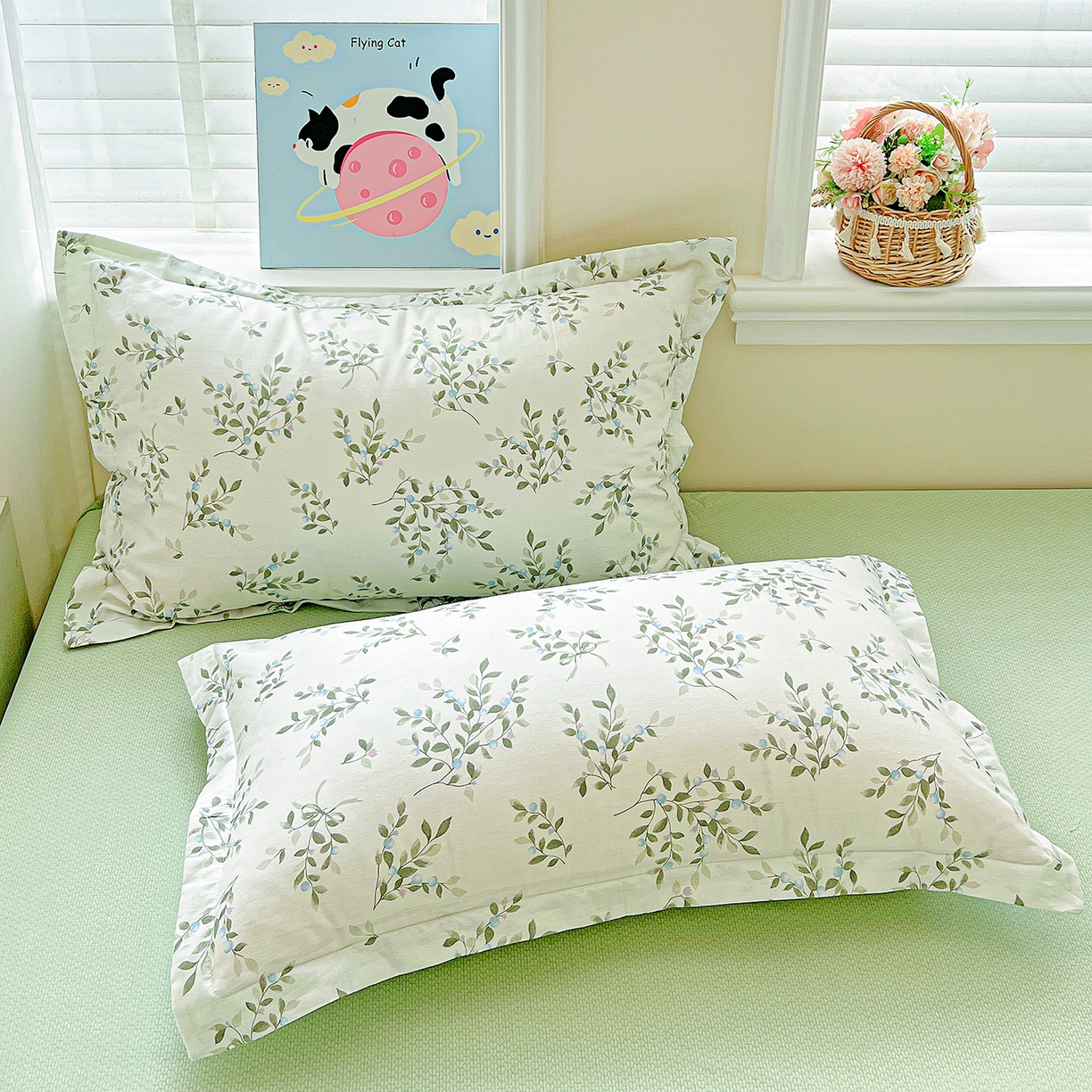 91家纺网 家纺一手货源 找家纺 恩泽家纺 2025新款加厚全棉纯棉印花系列枕套单件-单枕套 硕果累累