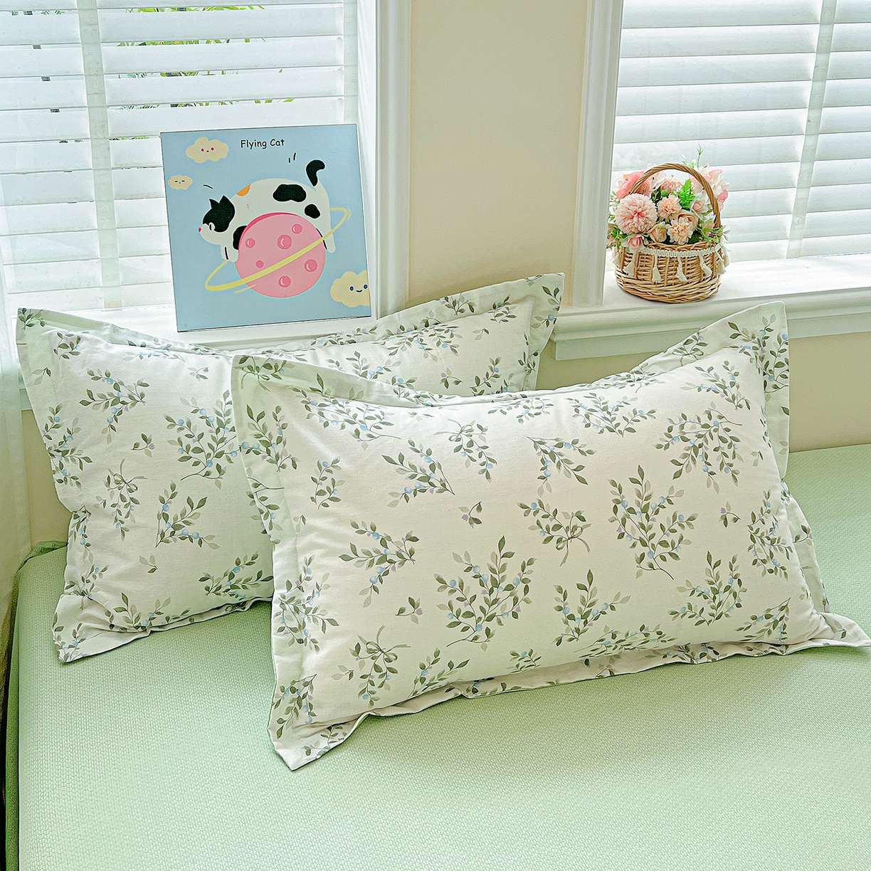 91家纺网 家纺一手货源 找家纺 恩泽家纺 2025新款加厚全棉纯棉印花系列枕套单件-单枕套 硕果累累