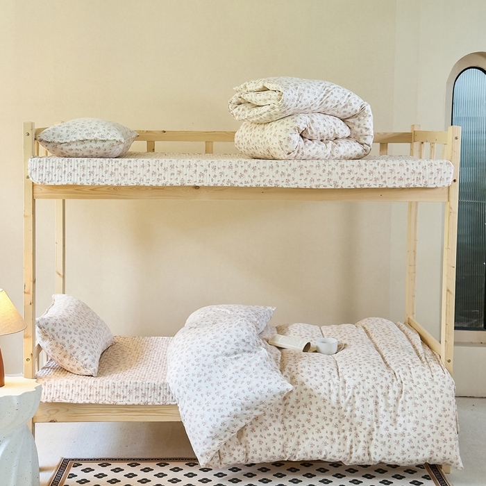 91家纺网 家纺一手货源 找家纺 梦莱斯2025新款皱皱棉学生款床盖三件套 水墨嫣然