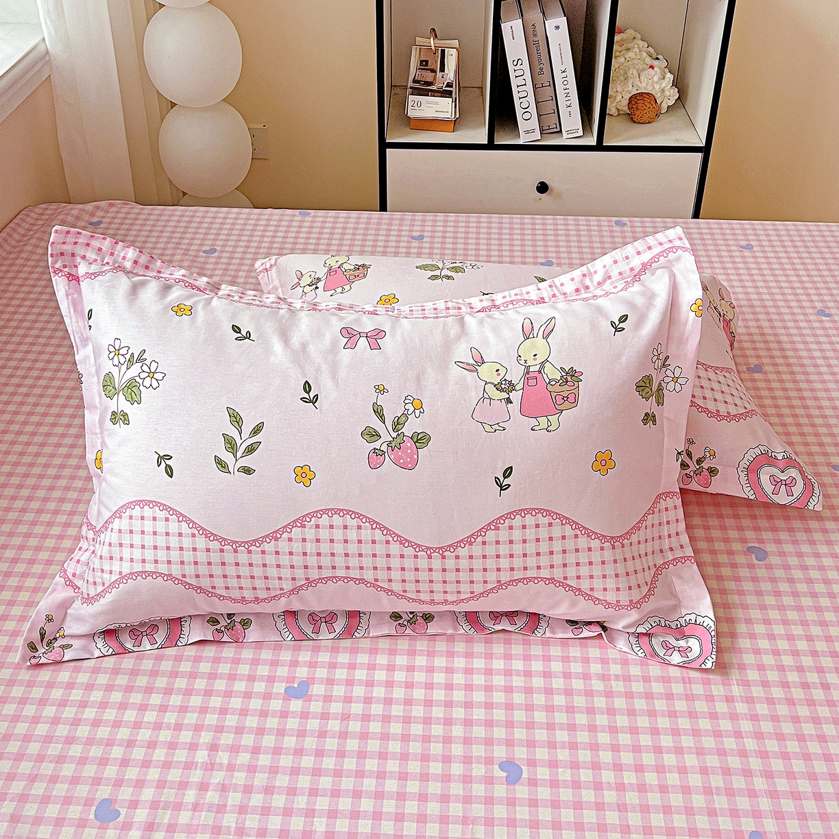 91家纺网 家纺一手货源 找家纺 恩泽家纺 2025新款加厚全棉纯棉印花系列枕套单件-单枕套 唯美