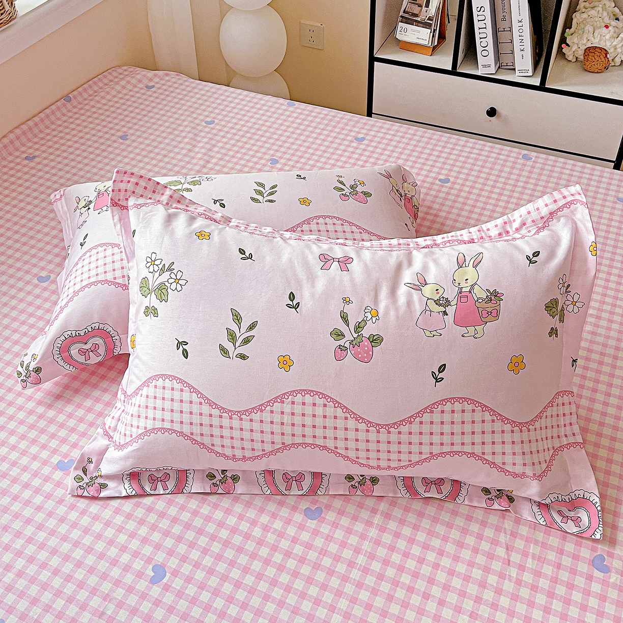 91家纺网 家纺一手货源 找家纺 恩泽家纺 2025新款加厚全棉纯棉印花系列枕套单件-单枕套 唯美