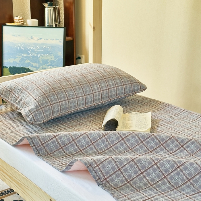 91家纺网 家纺一手货源 找家纺 梦莱斯2025新款皱皱棉学生款床盖三件套 至尚