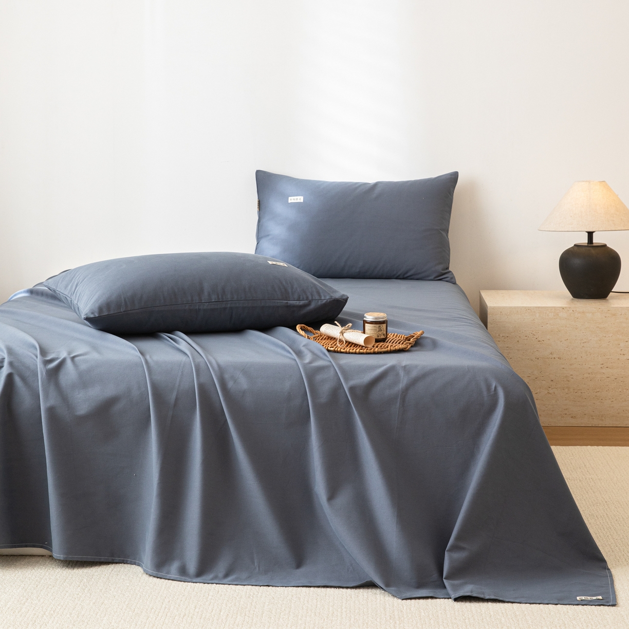 91家纺网 家纺一手货源 找家纺 （总）眠博士 2025新款纯色全棉纯棉磨毛床单单品床单床单单件