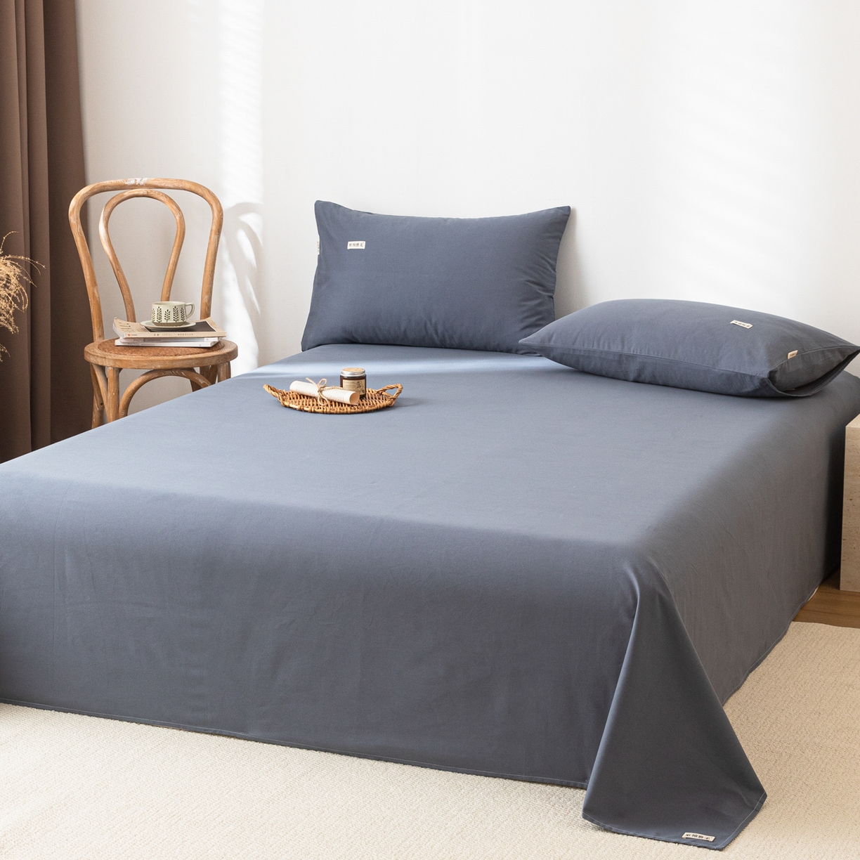 91家纺网 家纺一手货源 找家纺 （总）眠博士 2025新款纯色全棉纯棉磨毛床单单品床单床单单件