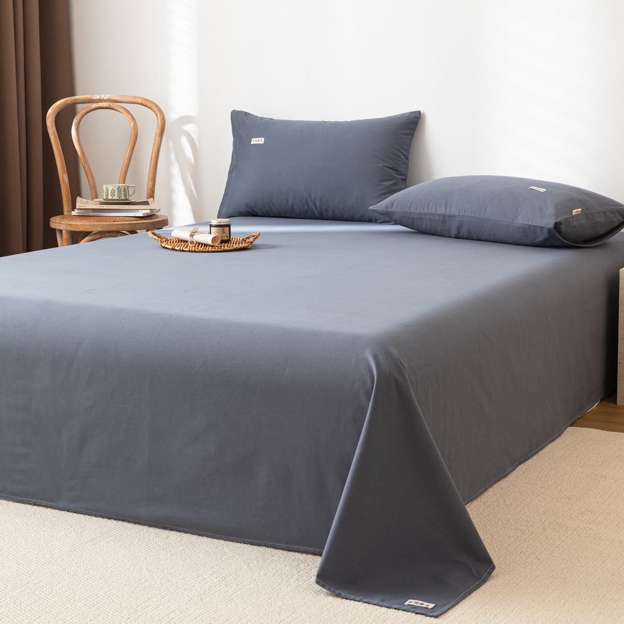 91家纺网 家纺一手货源 找家纺 （总）眠博士 2025新款纯色全棉纯棉磨毛床单单品床单床单单件