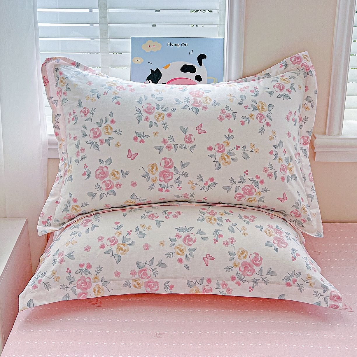 恩泽家纺 2025新款加厚全棉纯棉印花系列枕套单件-单枕套 遇见浪漫