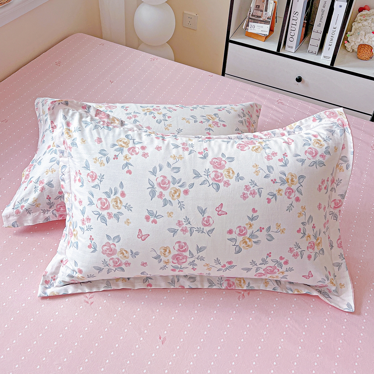 91家纺网 家纺一手货源 找家纺 恩泽家纺 2025新款加厚全棉纯棉印花系列枕套单件-单枕套 遇见浪漫