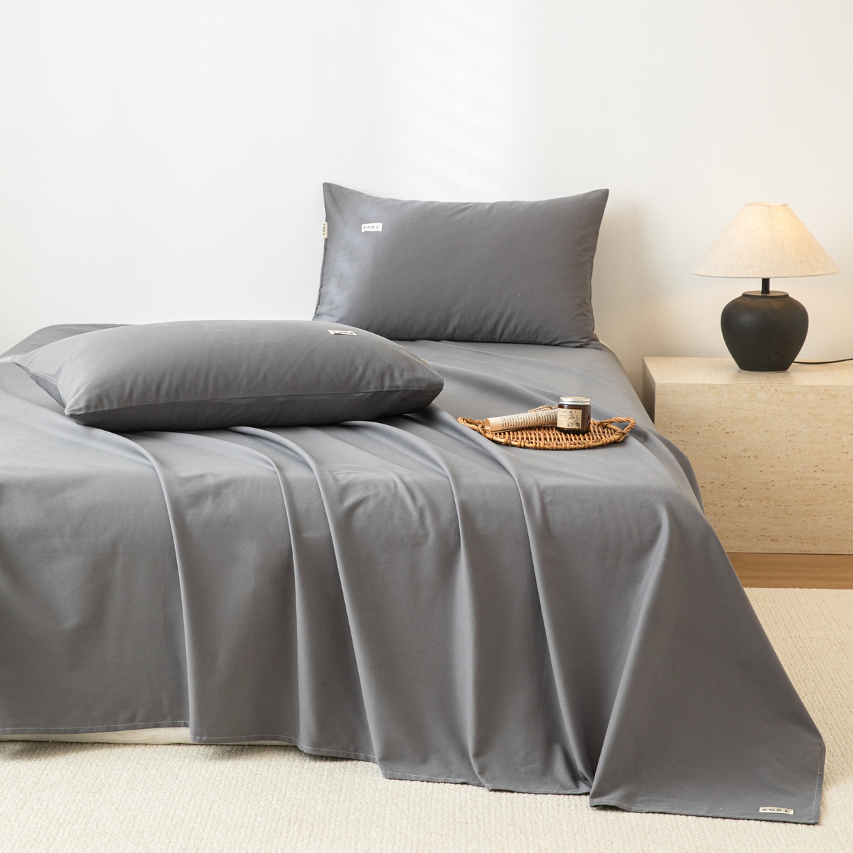 91家纺网 家纺一手货源 找家纺 （总）眠博士 2025新款纯色全棉纯棉磨毛床单单品床单床单单件