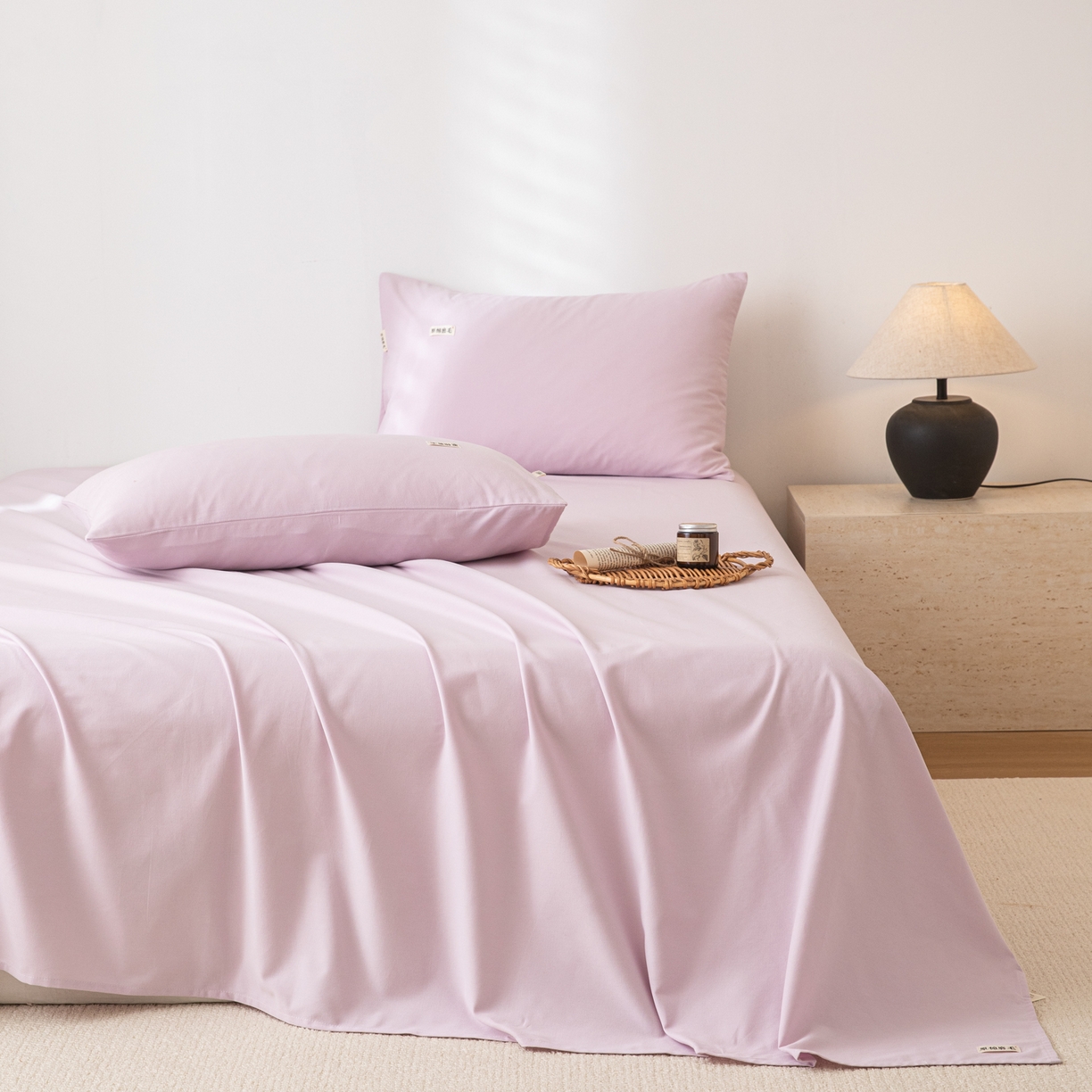 91家纺网 家纺一手货源 找家纺 （总）眠博士 2025新款纯色全棉纯棉磨毛床单单品床单床单单件