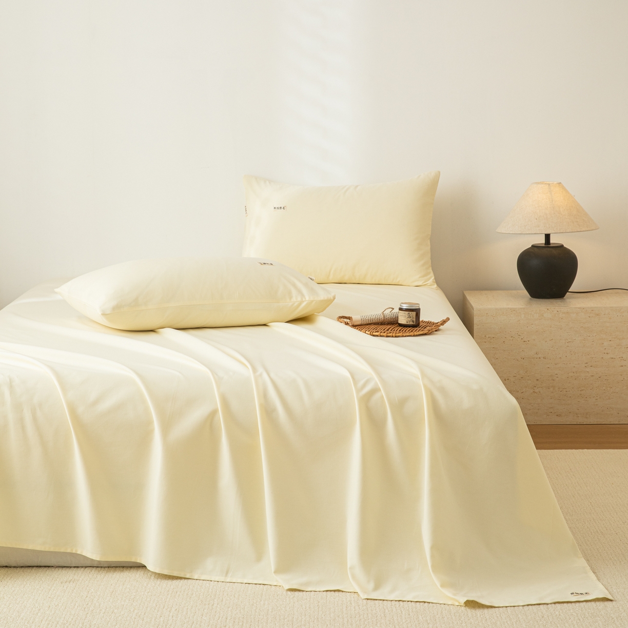 91家纺网 家纺一手货源 找家纺 （总）眠博士 2025新款纯色全棉纯棉磨毛床单单品床单床单单件