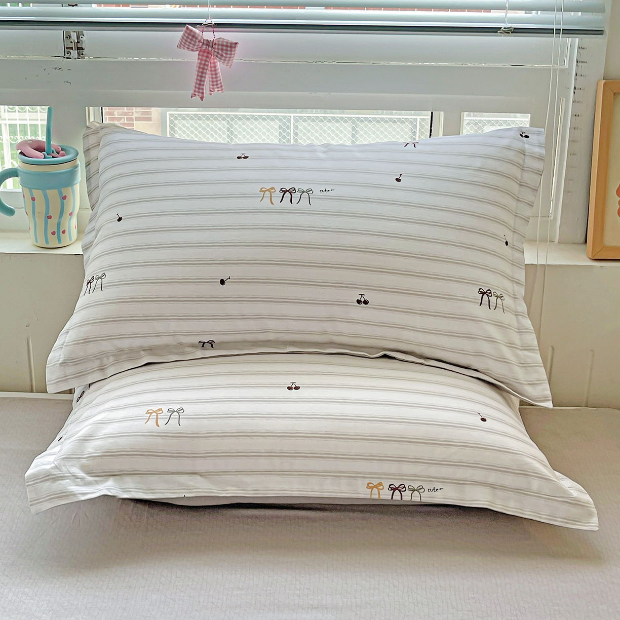 恩泽家纺 2025新款加厚全棉纯棉印花系列枕套单件-单枕套 自由派