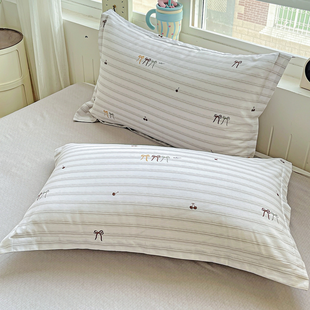 91家纺网 家纺一手货源 找家纺 恩泽家纺 2025新款加厚全棉纯棉印花系列枕套单件-单枕套 自由派